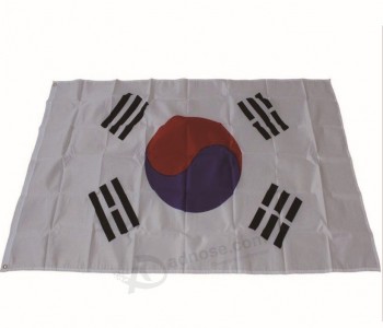 personalizado 100% poliéster coreia do sul bandeira nacional do país