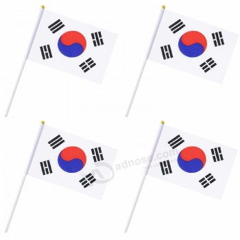 2019 World Cup Cheering Korea Hand Held Flag With Plastic Pole