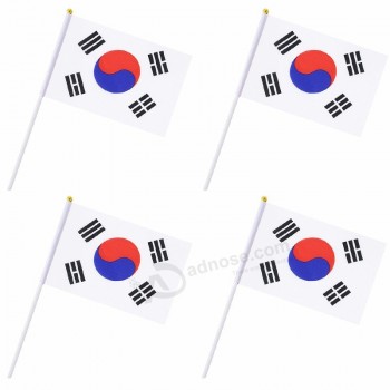 Copa Mundial de 2019 que anima la bandera de mano de Corea con poste de plástico