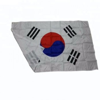100% poliéster impreso 3 * 5 pies banderas de países de Corea
