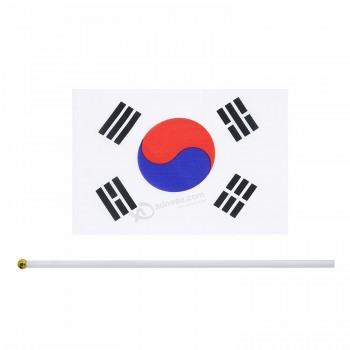 Bandera de mano de país de Corea del Sur de tamaño pequeño por encargo barato