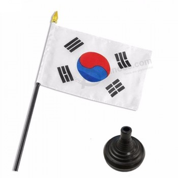 benutzerdefinierte langlebig und nicht leicht zu Südkorea Tischfahne verblassen