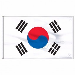 Polyester national Korea waving flag
