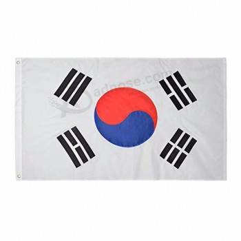 atacado 100% poliéster 3x5ft estoque coréia do sul taegukgi taegeuk bandeira