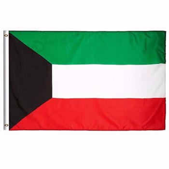 Флаг Кувейта 3x5 FT висит национальный флаг страны Кувейт с латунными втулками