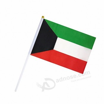 polyester kuwait stick flag For world Cup party decoration