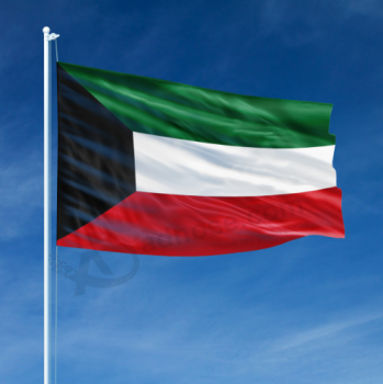 bandera nacional barata al por mayor del poliéster de Kuwait de encargo
