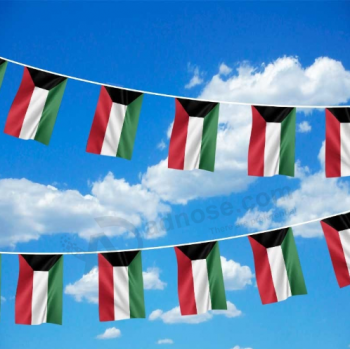 미니 쿠웨이트 문자열 플래그 쿠웨이트 깃발 천 배너