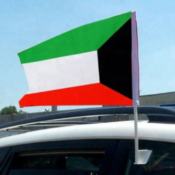 double sided polyester printed Kuwait national car flag
