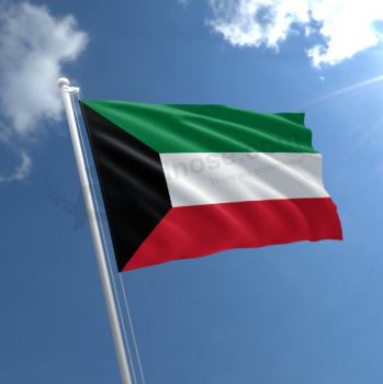 Venda quente bandeira do kuwait poliéster ao ar livre bandeira do kuwait