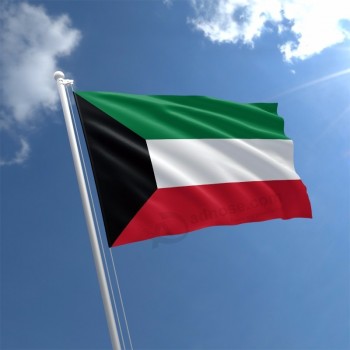 Gran impresión digital poliéster bandera nacional de Kuwait