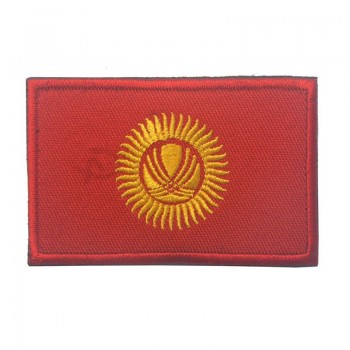 parche de la bandera de Kirguistán parches de moral tácticos militares bordados