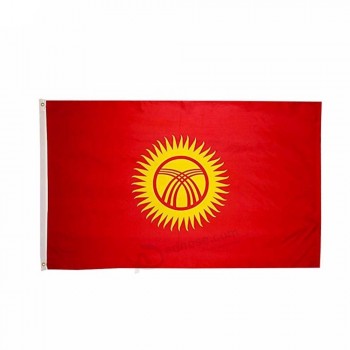 impressão por sublimação de poliéster por atacado país do Quirguistão bandeira de 90x150cm