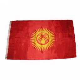 100% poliestere stampa bandiera kirghizistan country 3x5ft