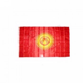 キルギスタン3x5 ftポリエステルフライングバナー印刷国旗をぶら下げ