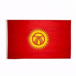 Hot selling customized Kyrgyzstan flag polyester flag
