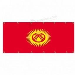 flying style digital printing kyrgyzstan mesh flag for exhibition