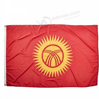 aangepaste levendige kleuren Kirgizië land vlag voor juichen