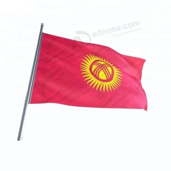 La bandera de Kirguistán de 3 * 5 pies personalizada imprimió cada bandera de tamaño para publicidad