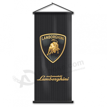 banner personalizzato con logo lamborghini a scorrimento a mano all'ingrosso