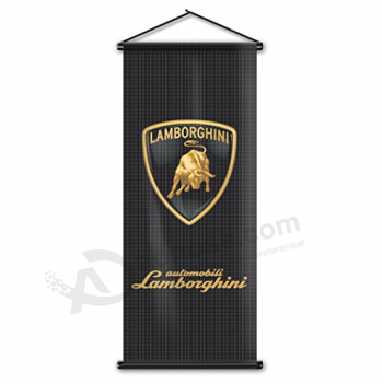 logotipo personalizado lamborghini banner de desplazamiento de mano al por mayor