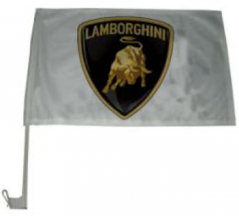 Sublimationsdruck benutzerdefinierte Autofenster Lamborghini Logo Flagge