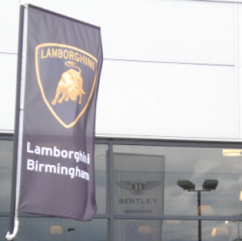 Polyester Lamborghini Rechteck Flagge Banner mit Stange im Freien