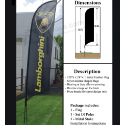 doppelseitige Lamborghini Werbung Feder Zeichen Lamborghini Swooper Banner Flagge