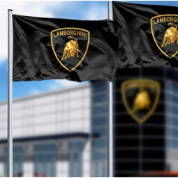 Polyester Digitaldruck 3x5ft individuelles Logo Lamborghini Werbeflagge