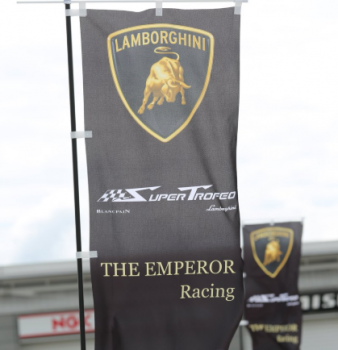 Rechteck Lamborghini Logo Pole Banner benutzerdefinierte Logo Lamborghini Banner