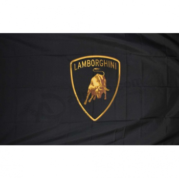bandiera banner pubblicitario Lamborghini in poliestere personalizzato 3x5ft di fabbrica