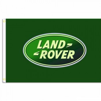 land rover logo Bandeira do carro 3 'X 5'- 90x150cm interior ao ar livre auto banner, dois anéis de metal no lado esquerdo da bandeira