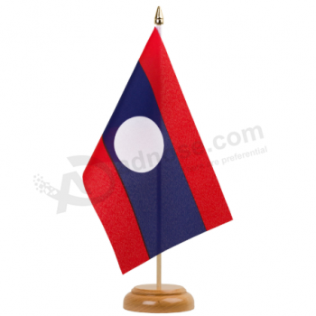 Venta caliente juegos de soporte de asta de bandera de mesa de laos