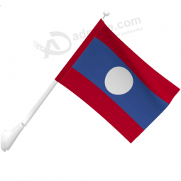 Outdoor decorative polyester Laos wall mounted flag