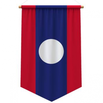 bandera de banderín de poliéster de laos en casa decorativa personalizada