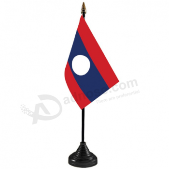 banderas de mesa de poliéster mini office laos