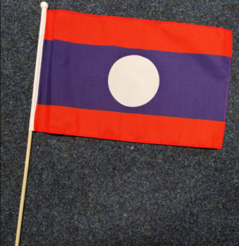 热卖老挝棒国旗国家10x15cm大小