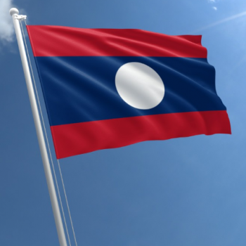 billige Polyester Flagge Laos Landesflagge Nationalflagge