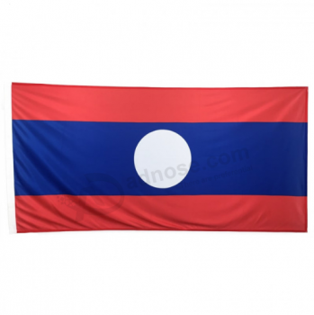 Hersteller Großhandel Polyester 90 * 150cm Laos National Banner