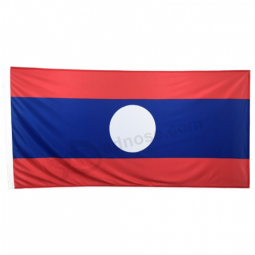 fabricante al por mayor de poliéster 90 * 150 cm laos bandera nacional