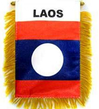 Autorückspiegelfenster-Laos-Miniflaggenfahne