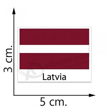 Latvia Flag Temporary Tattoos Sticker Body Tattoo