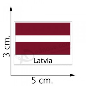 bandera de letonia tatuajes temporales pegatina tatuaje del cuerpo