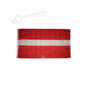 High quality 100% polyester fabric Latvia national flag