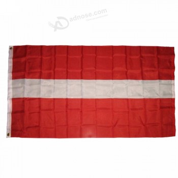stoter alta qualidade 3x5 FT bandeira da letónia com ilhós de bronze, poliéster bandeira do país