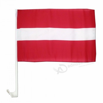 Wholesales 12x18inch Digital Printed Polyester Latvia Car Window Flags