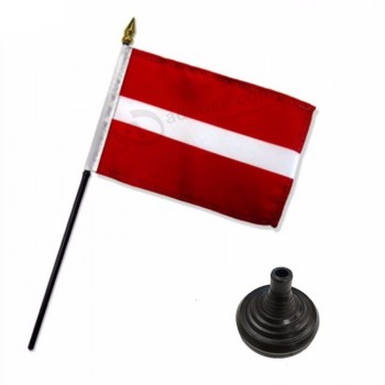 promotional price favorable high quality latvia table flag