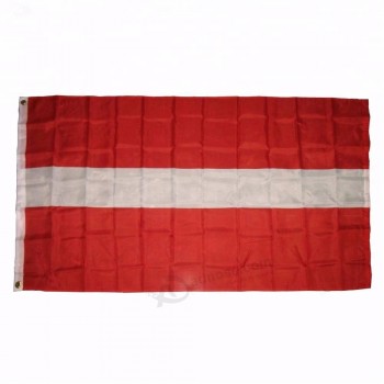 90 * 150cm aangepaste nationale vlag van Letland 100% polyester vlag