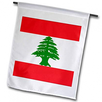 ポールが付いている小型の庭のレバノンの旗を印刷する昇華