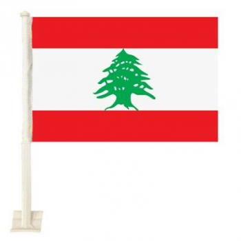 플라스틱 극을 가진 뜨개질을 한 폴리 에스테 레바논 차 깃발